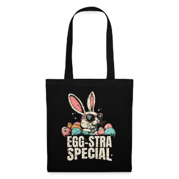 Oeuf Stra Spécial Lapin de Pâques Pâques Vintage - Sac en tissu - noir - Devant