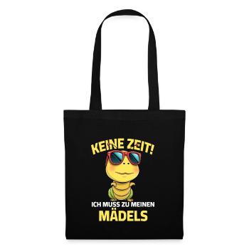 Pas le temps que j’aie le temps d’aller voir la chenille de mes filles - Sac en tissu - noir - Devant