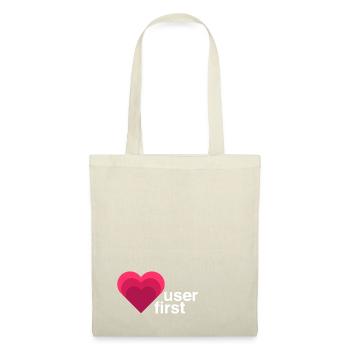 UX Designer T-Shirt, User first, Rosa - Stoffbeutel - Natur - Vorne