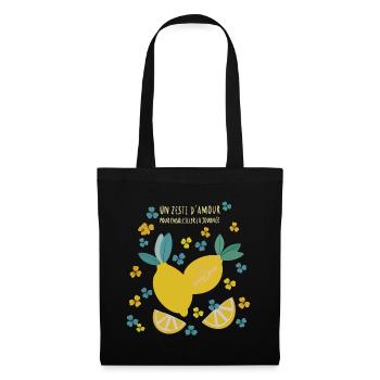 Zeste d‘amour - Sac en tissu - noir - Devant