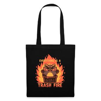 Tout est un feu de poubelle - Sac en tissu - noir - Devant