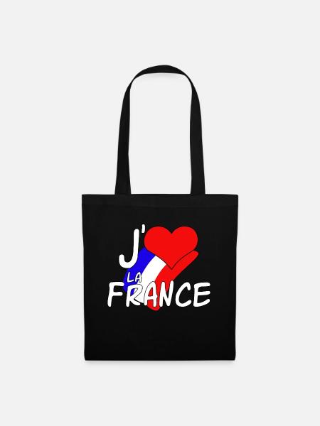 Ich liebe Frankreich - Stoffbeutel - Schwarz