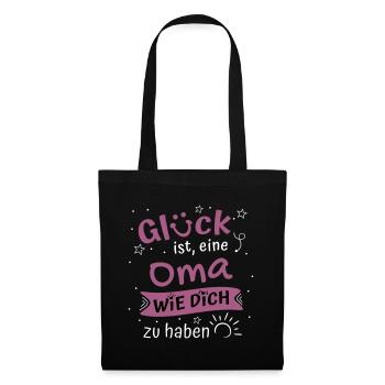 Glück Ist Eine Oma Wie Dich Zu Haben Geschenk Oma - Stoffbeutel - Schwarz - Vorne