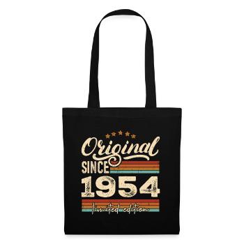 Original 1954 Jahrgang - 1954 Geburtstagsgeschenk - Stoffbeutel - Schwarz - Vorne