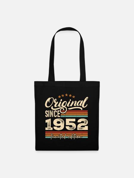 Original 1952 Jahrgang - 1952 Geburtstagsgeschenk - Stoffbeutel - Schwarz