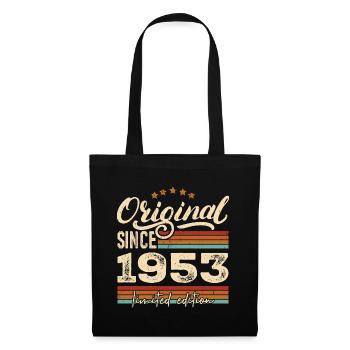 Original 1953 Jahrgang - 1953 Geburtstagsgeschenk - Stoffbeutel - Schwarz - Vorne