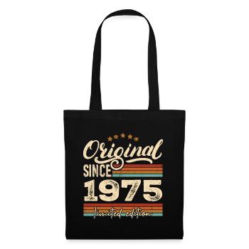 Original 1975 Jahrgang - 1975 Geburtstagsgeschenk - Stoffbeutel - Schwarz - Vorne