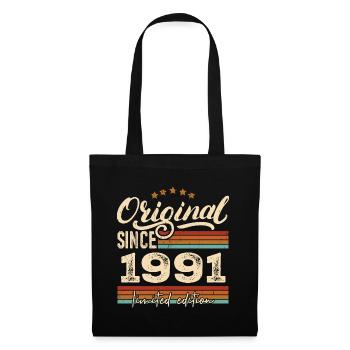Original 1991 Jahrgang - 1991 Geburtstagsgeschenk - Stoffbeutel - Schwarz - Vorne