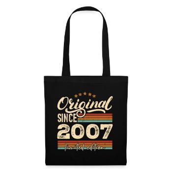 Original 2007 Jahrgang - 2007 Geburtstagsgeschenk - Stoffbeutel - Schwarz - Vorne