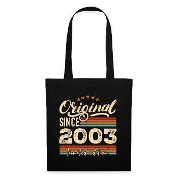 Original 2003 Jahrgang - 2003 Geburtstagsgeschenk - Stoffbeutel - Schwarz - Vorne