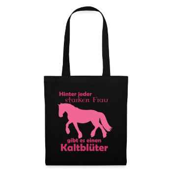 Kaltblut Motiv 2 - Stoffbeutel - Schwarz - Vorne