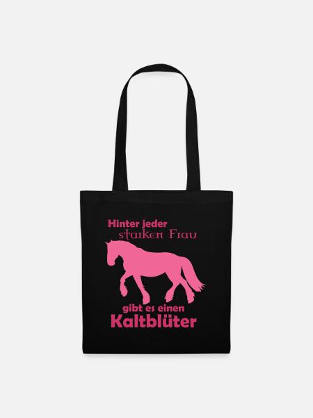 Kaltblut Motiv 2 - Stoffbeutel - Schwarz
