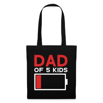 DAD OF 5 KIDS DAD FIVE KIDS - Tote Bag - black - Front