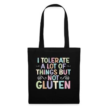 Intolérance au gluten sans gluten maladie cœliaque - Sac en tissu - noir - Devant