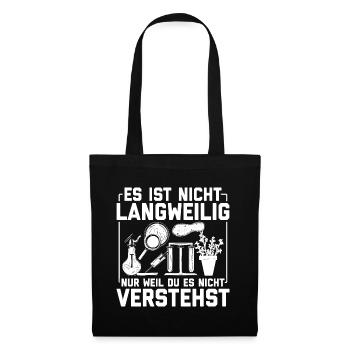 Biologen Sprüche | Biologie Wissenschaft Geschenke - Stoffbeutel - Schwarz - Vorne
