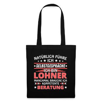 Je me parle à soi-même - Édition Lohner - Sac en tissu - noir - Devant