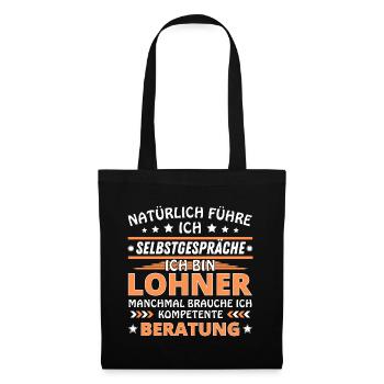 Je me parle à soi-même - Édition Lohner - Sac en tissu - noir - Devant