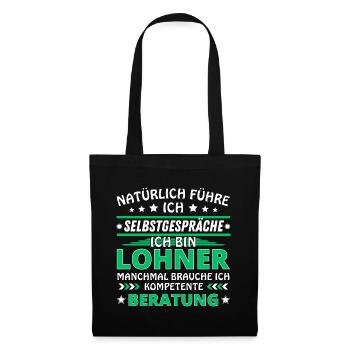 Je me parle à soi-même - Édition Lohner - Sac en tissu - noir - Devant