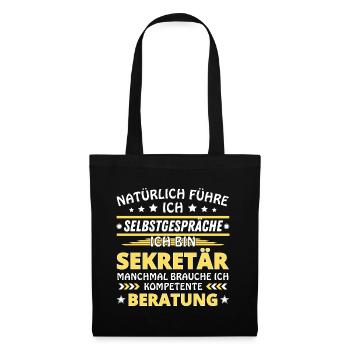 Je me parle à soi-même - Édition secrétaire - Sac en tissu - noir - Devant