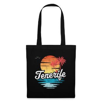 Teneriffa - Stoffbeutel - Schwarz - Vorne