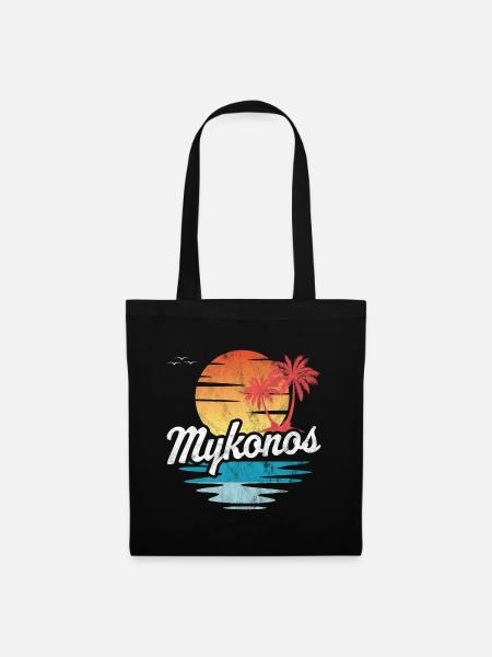 Mykonos - Stoffbeutel - Schwarz