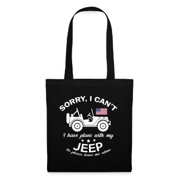 Désolé, je ne peux pas planifier avec ma Jeep - Sac en tissu - noir - Devant