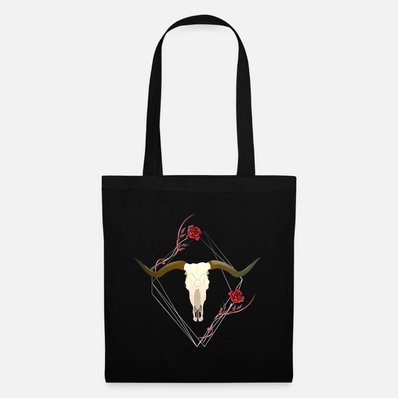 Schädel - Stoffbeutel - Schwarz