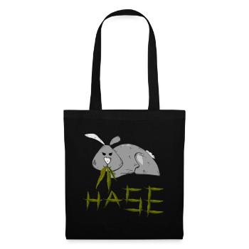 Baba Hase - Stoffbeutel - Schwarz - Vorne