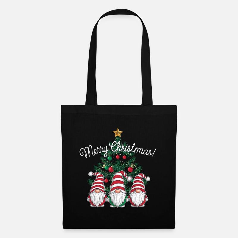 Gnom Weihnachtspullover Gnome Weihnachten - Stoffbeutel - Schwarz