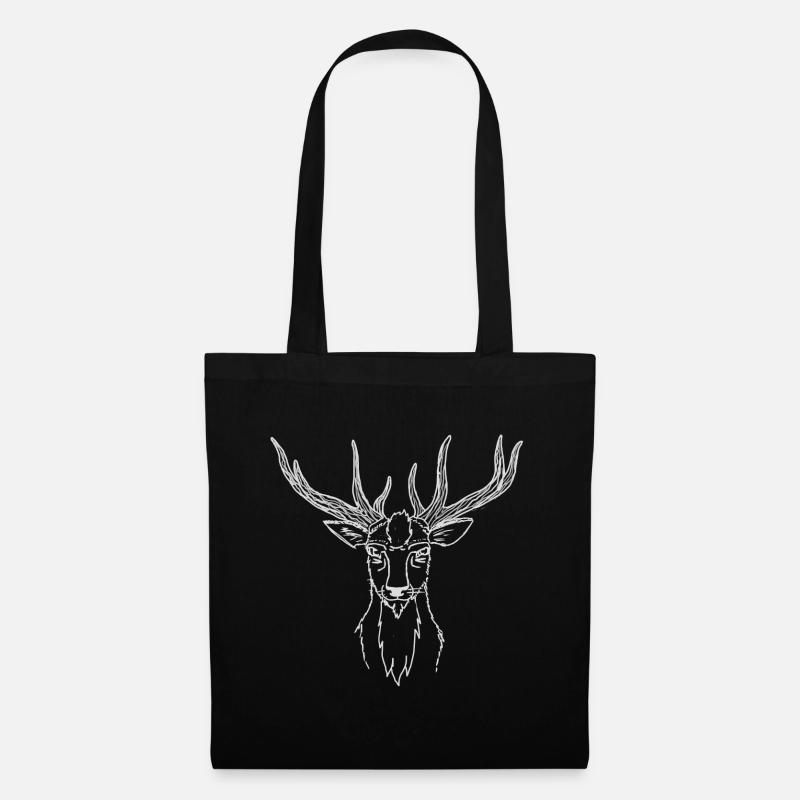 deer - Tote Bag - black