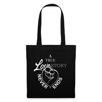Histoire d’amour alpaga Lama - Sac en tissu - noir - Devant