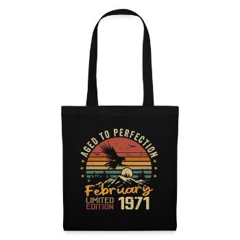 Born in February 1971 Birthday 1971 February - Tote Bag - black - Front