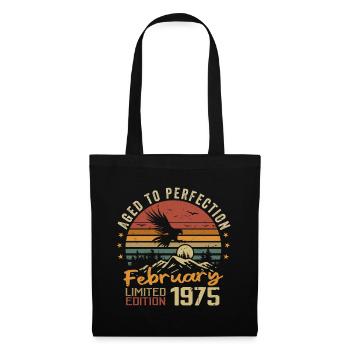 Born in February 1975 Birthday 1975 February - Tote Bag - black - Front