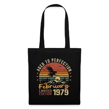 Né en Fevrier 1979 Anniversaire 1979 Février - Sac en tissu - noir - Devant