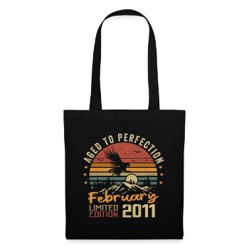 Born in February 2011 Birthday 2011 February - Tote Bag - black - Front