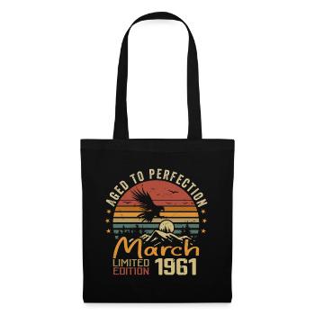 The Legends Were Born in March 1961 Vintage Retro - Tote Bag - black - Front