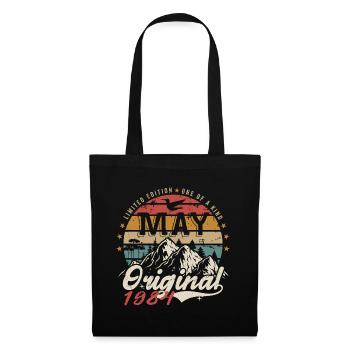 Mai 1984 Cadeau D'anniversaire Mai 1984 Original - Sac en tissu - noir - Devant