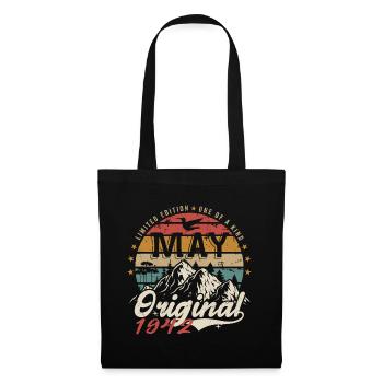 Mai 1942 Original Mai 1942 Geburtstagsgeschenk - Stoffbeutel - Schwarz - Vorne