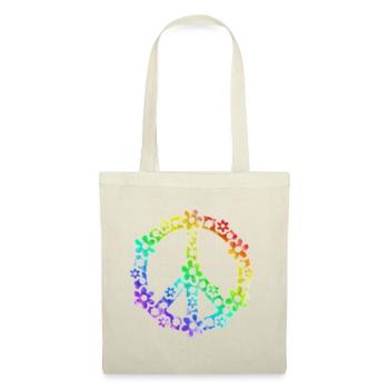 LGBT Regenbogen Peace - Stoffbeutel - Natur - Vorne