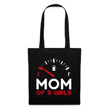 MOM OF 5 GIRLS MOTHER'S DAY - Tote Bag - black - Front