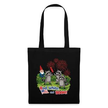 Raccoon 4th of July Fireworks Party - Tote Bag - black - Front
