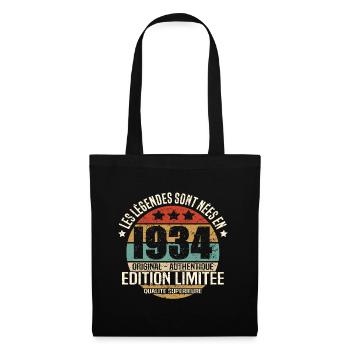 Les légendes sont nées en 1934 - Sac en tissu - noir - Devant