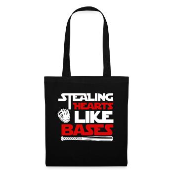 Baseball Player February 14 Valentine's Day Gift - Tote Bag - black - Front