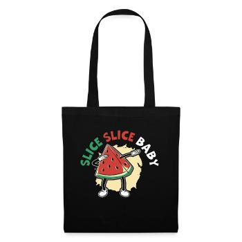 Été drôle de pastèque - Sac en tissu - noir - Devant