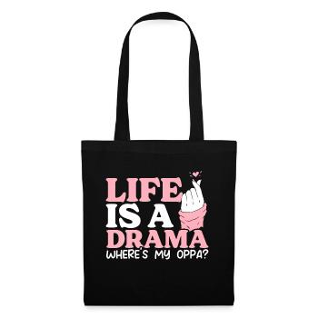 Drame Kdrama coréen drôle, - Sac en tissu - noir - Devant