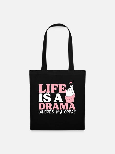 Lustiges Koreanisches Kdrama-drama, - Stoffbeutel - Schwarz