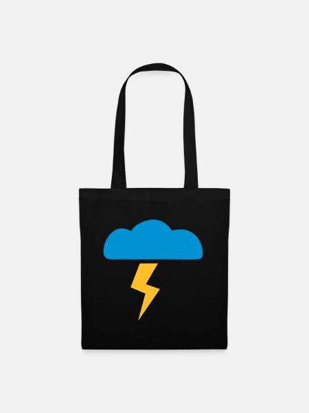Gewitter - Stoffbeutel - Schwarz