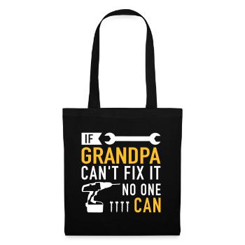 Grand-papa - Sac en tissu - noir - Devant