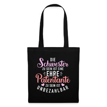 Patentante - Stoffbeutel - Schwarz - Vorne