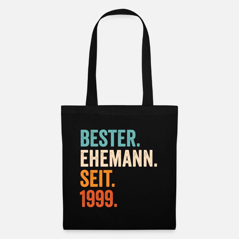 Bester Ehemann Seit 1999 22. Hochzeitstag 22 Jahre - Stoffbeutel - Schwarz